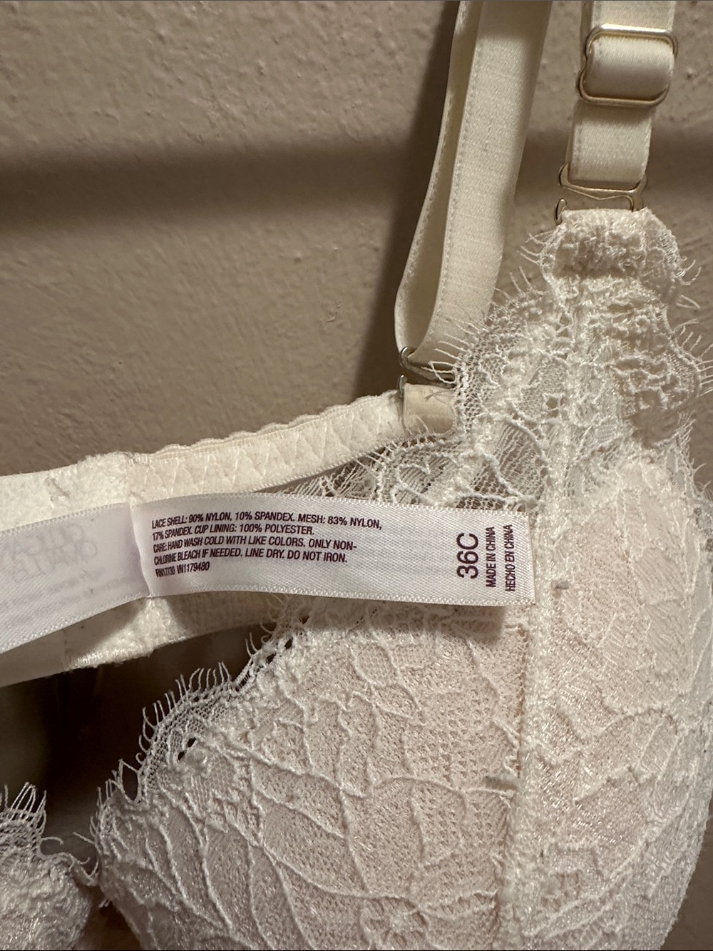 Gilligan & O'Malley Cream Lace Underwire Bra - Picture 3 of 6